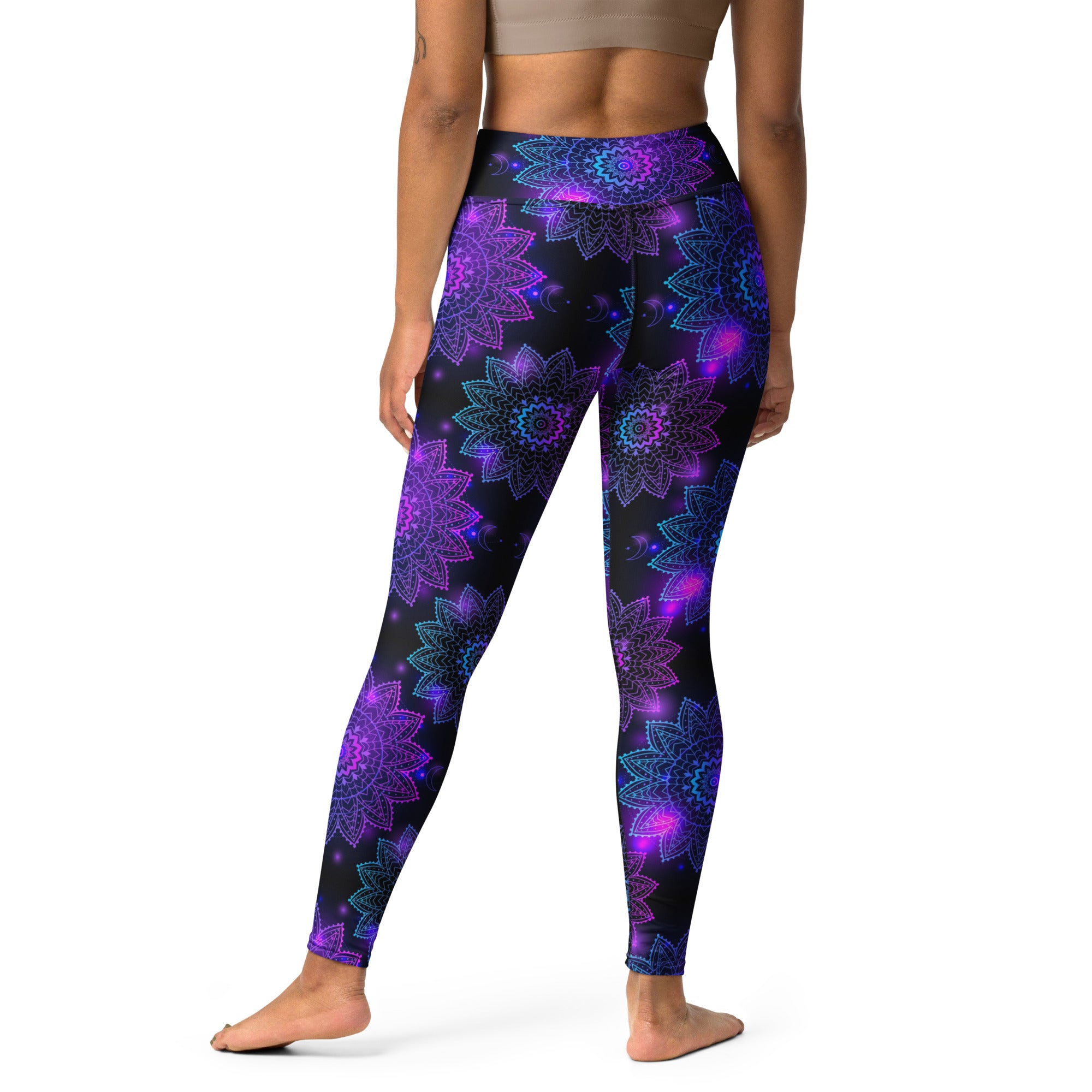 SHE REBEL - Neon Mandala Print Yoga Leggings